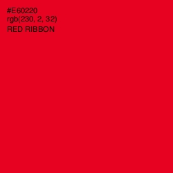 #E60220 - Red Ribbon Color Image