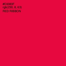 #E6083F - Red Ribbon Color Image