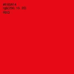 #E60A14 - Red Color Image