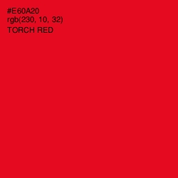 #E60A20 - Torch Red Color Image