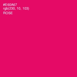 #E60A67 - Rose Color Image