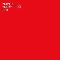 #E60B14 - Red Color Image