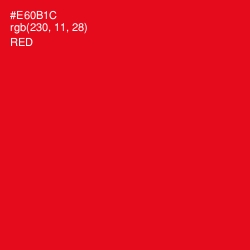 #E60B1C - Red Color Image