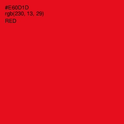 #E60D1D - Red Color Image