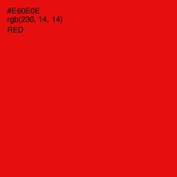 #E60E0E - Red Color Image