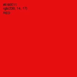 #E60E11 - Red Color Image