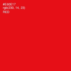 #E60E17 - Red Color Image