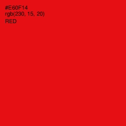 #E60F14 - Red Color Image