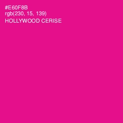 #E60F8B - Hollywood Cerise Color Image