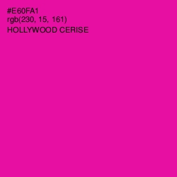 #E60FA1 - Hollywood Cerise Color Image