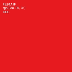 #E61A1F - Red Color Image