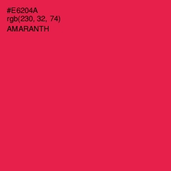 #E6204A - Amaranth Color Image