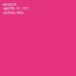 #E6337F - Cerise Red Color Image