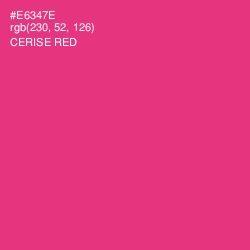 #E6347E - Cerise Red Color Image