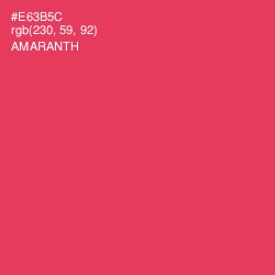 #E63B5C - Amaranth Color Image