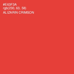 #E63F3A - Alizarin Crimson Color Image