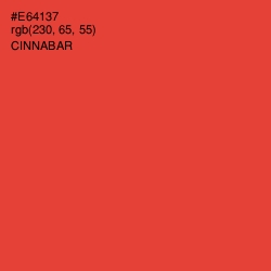 #E64137 - Cinnabar Color Image