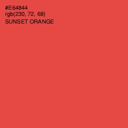 #E64844 - Sunset Orange Color Image