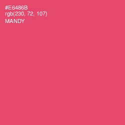 #E6486B - Mandy Color Image