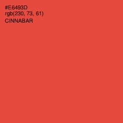 #E6493D - Cinnabar Color Image