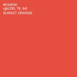 #E64E40 - Sunset Orange Color Image