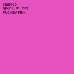#E651C0 - Fuchsia Pink Color Image
