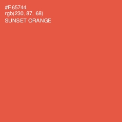 #E65744 - Sunset Orange Color Image