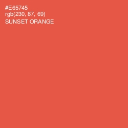 #E65745 - Sunset Orange Color Image