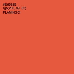#E6593E - Flamingo Color Image