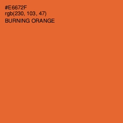#E6672F - Burning Orange Color Image