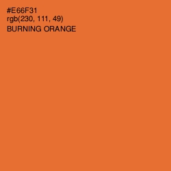 #E66F31 - Burning Orange Color Image