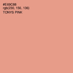 #E69C88 - Tonys Pink Color Image