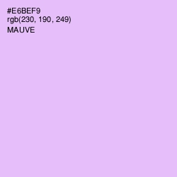 #E6BEF9 - Mauve Color Image