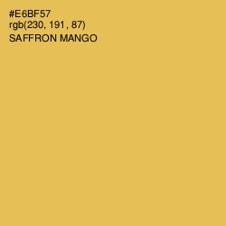 #E6BF57 - Saffron Mango Color Image