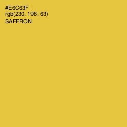 #E6C63F - Saffron Color Image