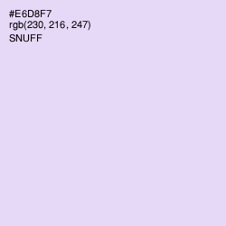 #E6D8F7 - Snuff Color Image