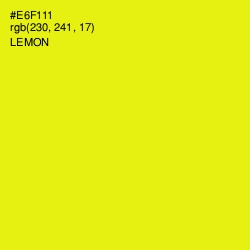 #E6F111 - Lemon Color Image