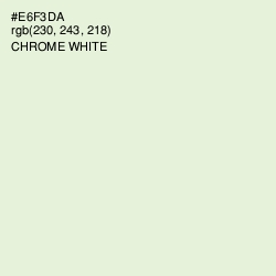 #E6F3DA - Chrome White Color Image