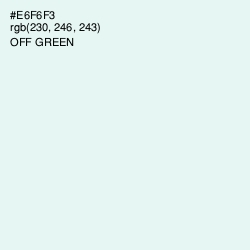 #E6F6F3 - Off Green Color Image
