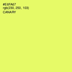 #E6FA67 - Canary Color Image