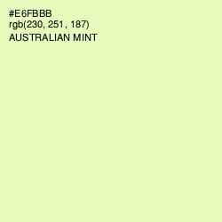 #E6FBBB - Australian Mint Color Image