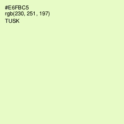 #E6FBC5 - Tusk Color Image