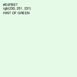 #E6FBE7 - Hint of Green Color Image