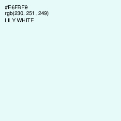 #E6FBF9 - Lily White Color Image