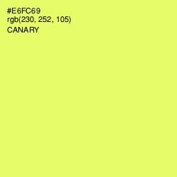#E6FC69 - Canary Color Image