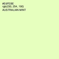 #E6FEBE - Australian Mint Color Image