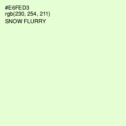#E6FED3 - Snow Flurry Color Image