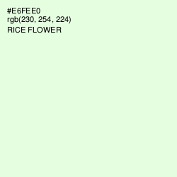 #E6FEE0 - Rice Flower Color Image