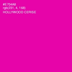 #E704A8 - Hollywood Cerise Color Image