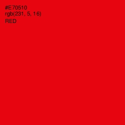 #E70510 - Red Color Image